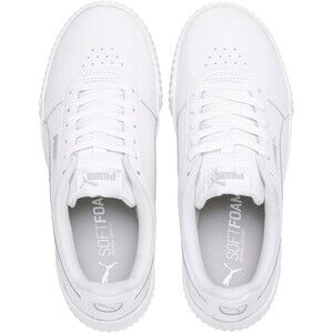 PUMA Carina Womens Sneakers White Low Top Lace Up Size 8.5 SoftFoam+